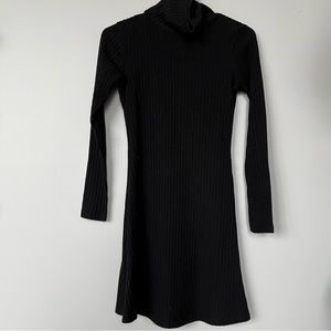 ASOS New Look Ribbed Turtleneck Sweater Black Mini Dress